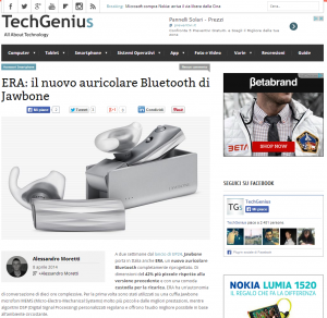 Era by Jawbone, Techgenius