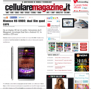 Hinsense, Cellulare Magazine