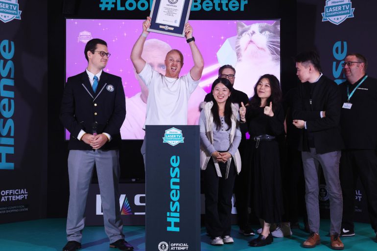 Hisense achieves GUINNESS WORLD RECORDS™ with Hisense Laser TV Championships