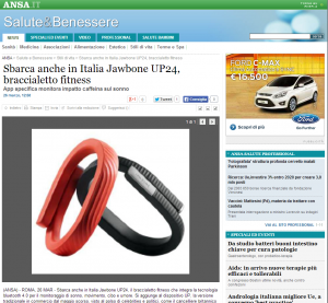 Ansa.it, UP24 by Jawbone
