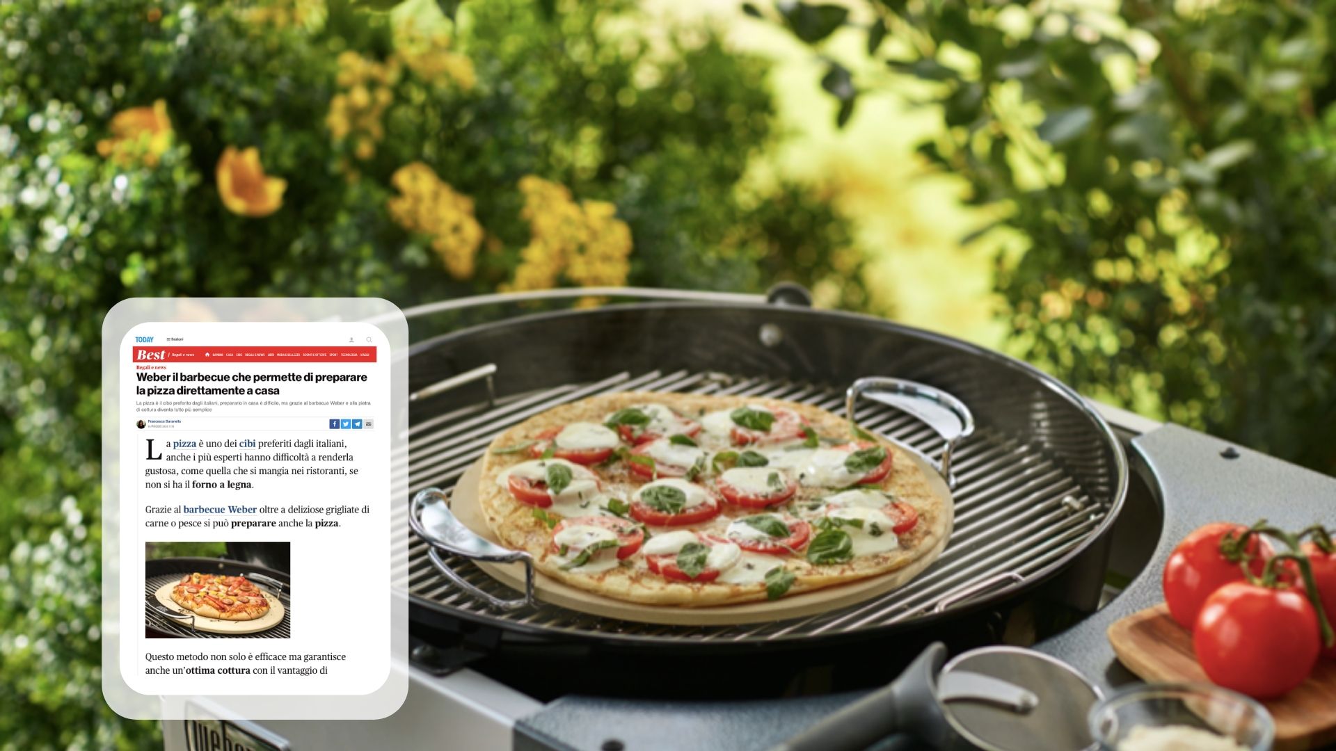 Weber, la pizza sul barbecue si prepara in modo semplice