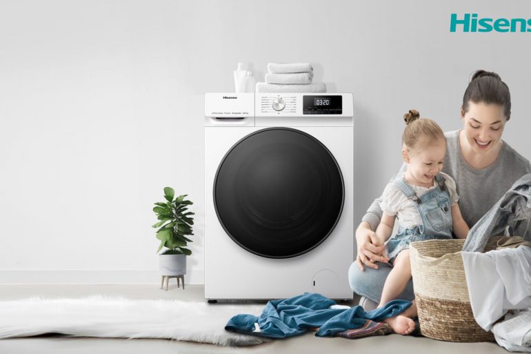 Lavasciuga Hisense a carica frontale. Design ed efficienza