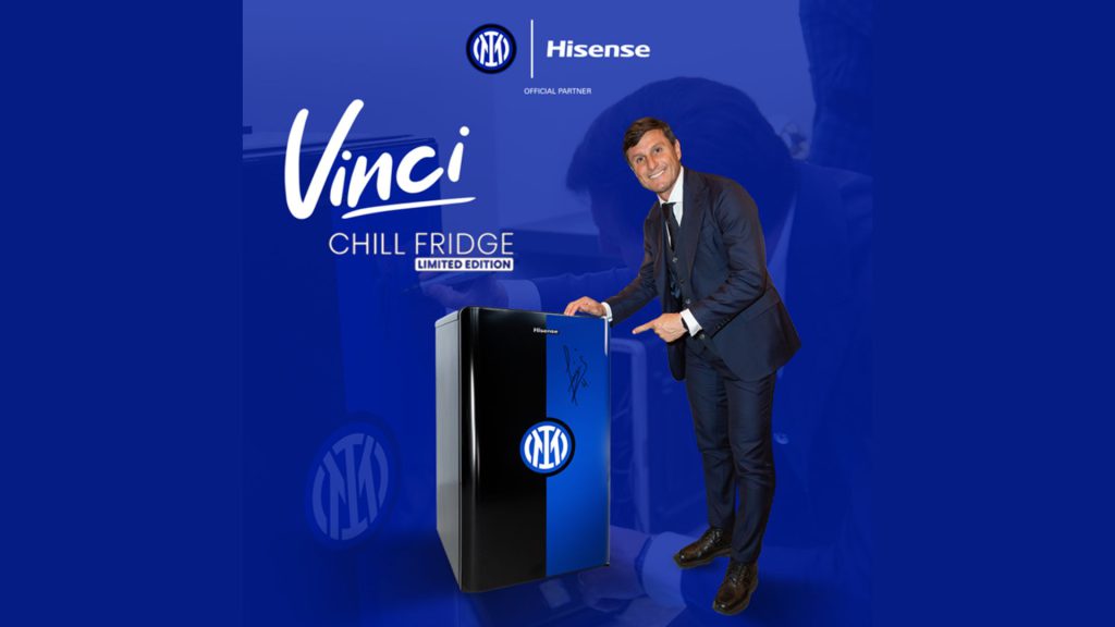 Frigotavolo Hisense Chill Fridge si colora di Nerazzurro
