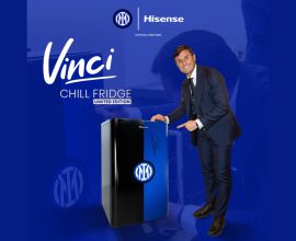 Frigotavolo Hisense Chill Fridge si colora di Nerazzurro